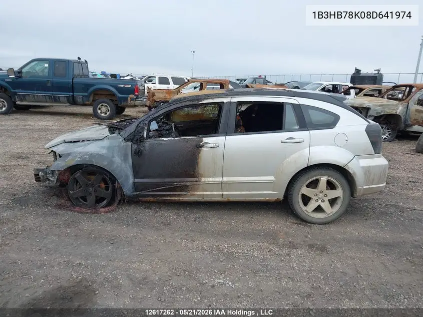 2008 Dodge Caliber R/T VIN: 1B3HB78K08D641974 Lot: 12617262