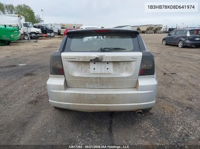 2008 Dodge Caliber R/T VIN: 1B3HB78K08D641974 Lot: 12617262