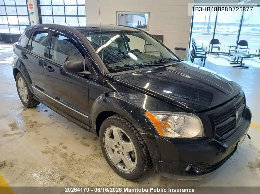 2008 Dodge Caliber Sxt VIN: 1B3HB48B88D725877 Lot: 20264179