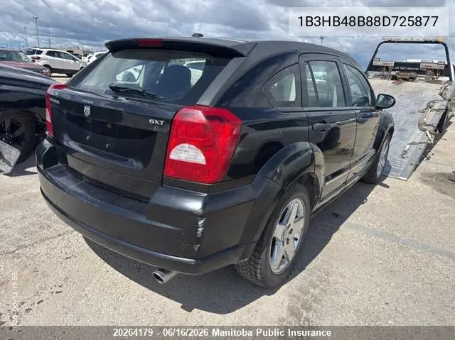 2008 Dodge Caliber Sxt VIN: 1B3HB48B88D725877 Lot: 20264179