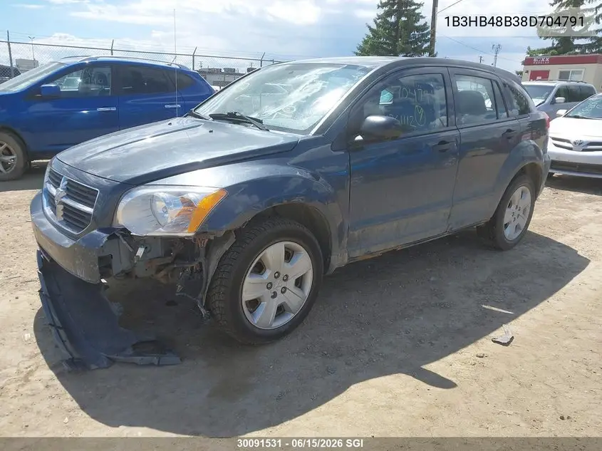 2008 Dodge Caliber Sxt VIN: 1B3HB48B38D704791 Lot: 30091531