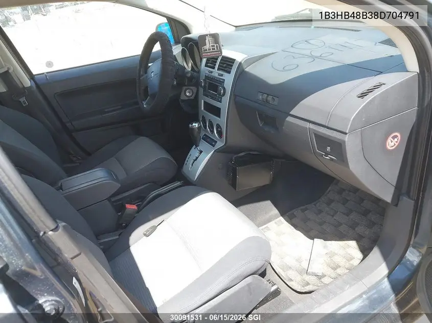 2008 Dodge Caliber Sxt VIN: 1B3HB48B38D704791 Lot: 30091531