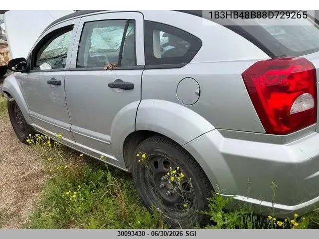 2008 Dodge Caliber Sxt VIN: 1B3HB48B88D729265 Lot: 30093430