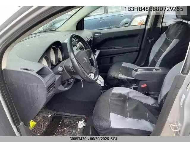 2008 Dodge Caliber Sxt VIN: 1B3HB48B88D729265 Lot: 30093430
