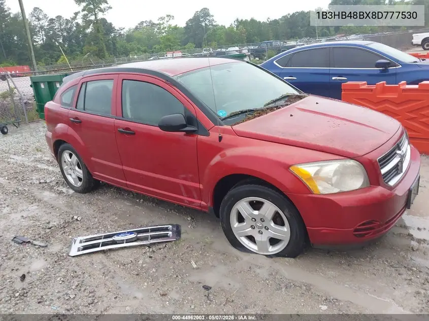 2008 Dodge Caliber Sxt VIN: 1B3HB48BX8D777530 Lot: 44962003