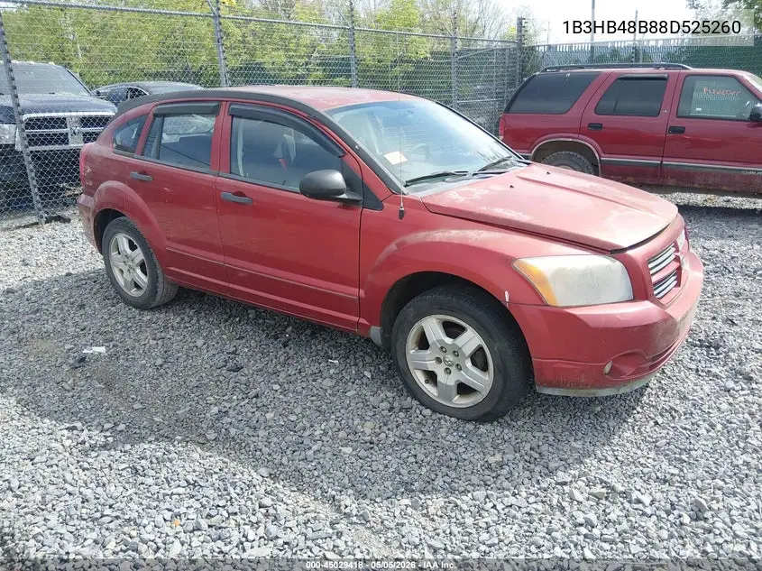 2008 Dodge Caliber Sxt VIN: 1B3HB48B88D525260 Lot: 45029418