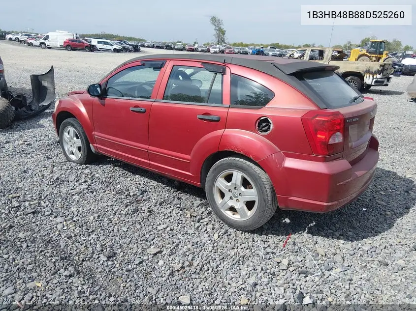 2008 Dodge Caliber Sxt VIN: 1B3HB48B88D525260 Lot: 45029418