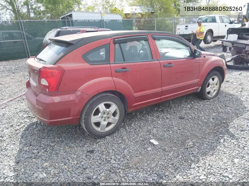 2008 Dodge Caliber Sxt VIN: 1B3HB48B88D525260 Lot: 45029418