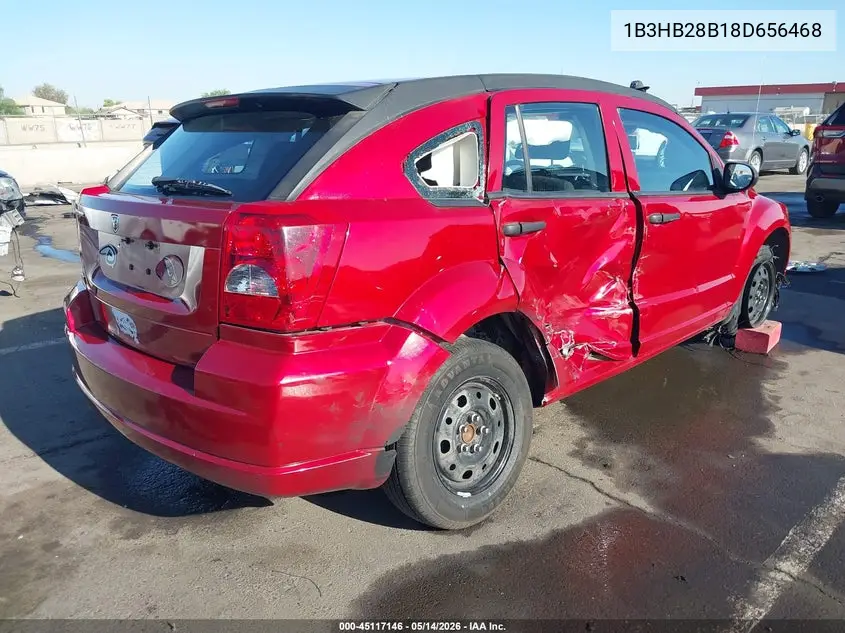 2008 Dodge Caliber Se VIN: 1B3HB28B18D656468 Lot: 45117146