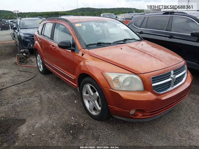 2008 Dodge Caliber R/T VIN: 1B3HE78K58D688361 Lot: 45176020