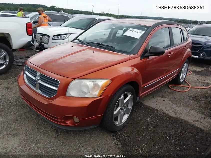 2008 Dodge Caliber R/T VIN: 1B3HE78K58D688361 Lot: 45176020