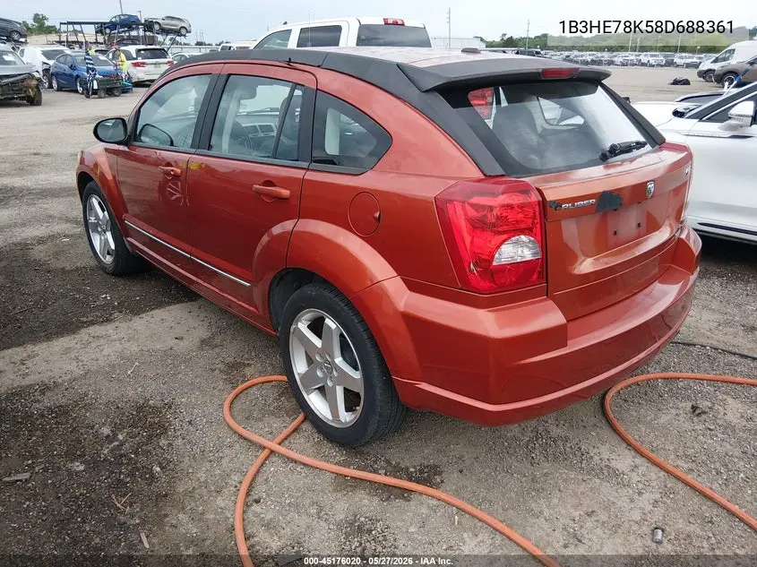 2008 Dodge Caliber R/T VIN: 1B3HE78K58D688361 Lot: 45176020