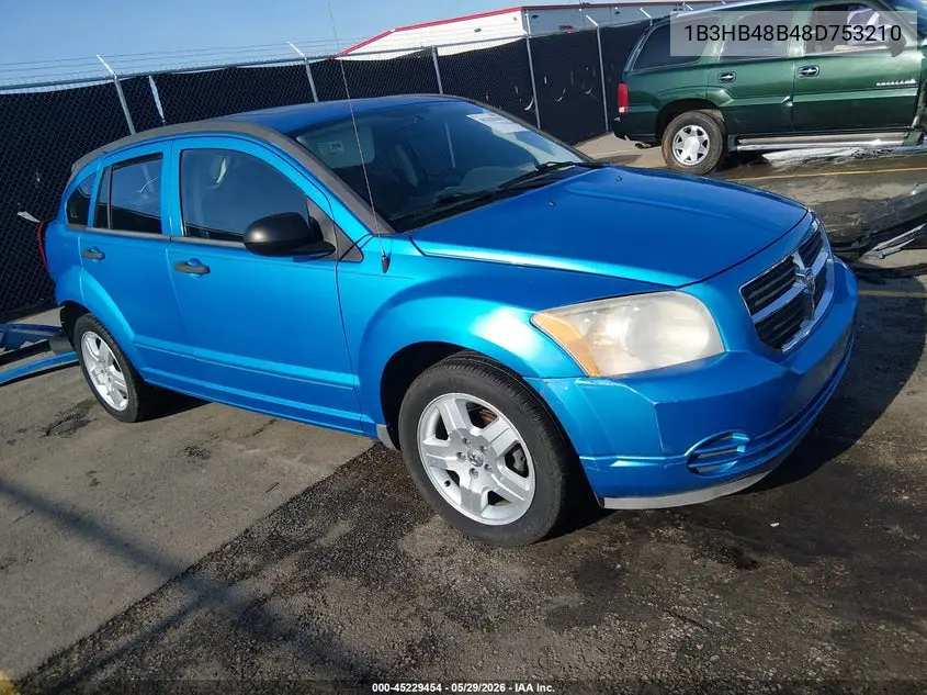 2008 Dodge Caliber Sxt VIN: 1B3HB48B48D753210 Lot: 45229454
