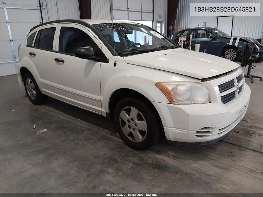 2008 Dodge Caliber Se VIN: 1B3HB28B28D645821 Lot: 45230372