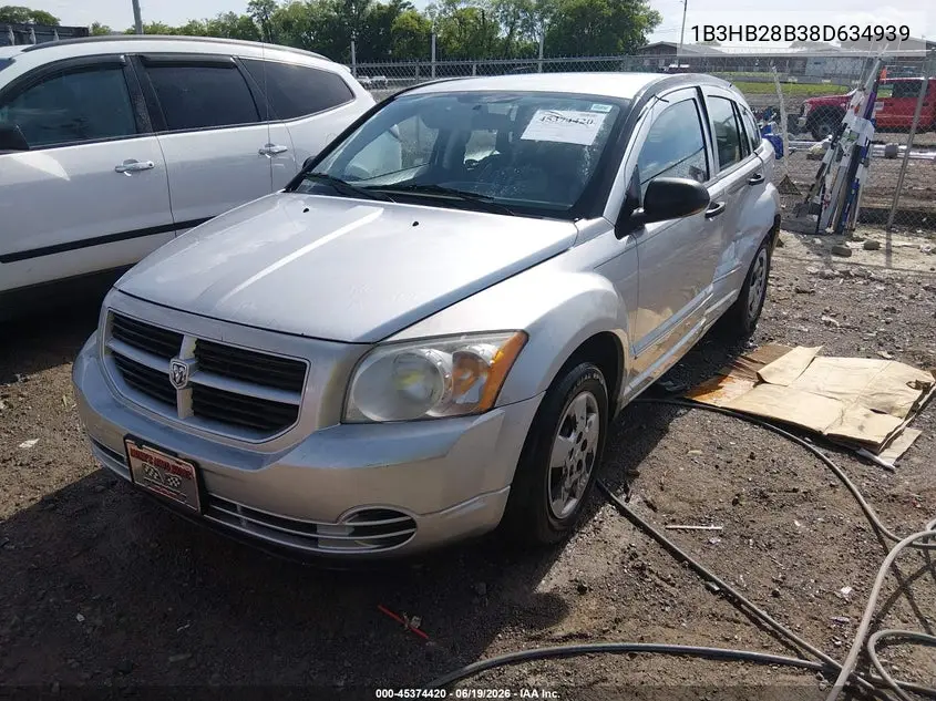 2008 Dodge Caliber Se VIN: 1B3HB28B38D634939 Lot: 45374420