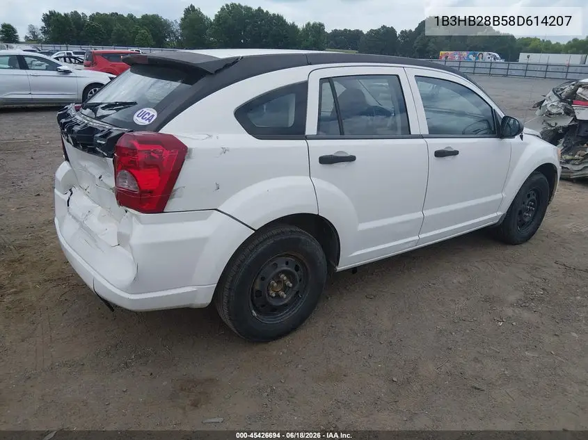 2008 Dodge Caliber Se VIN: 1B3HB28B58D614207 Lot: 45426694