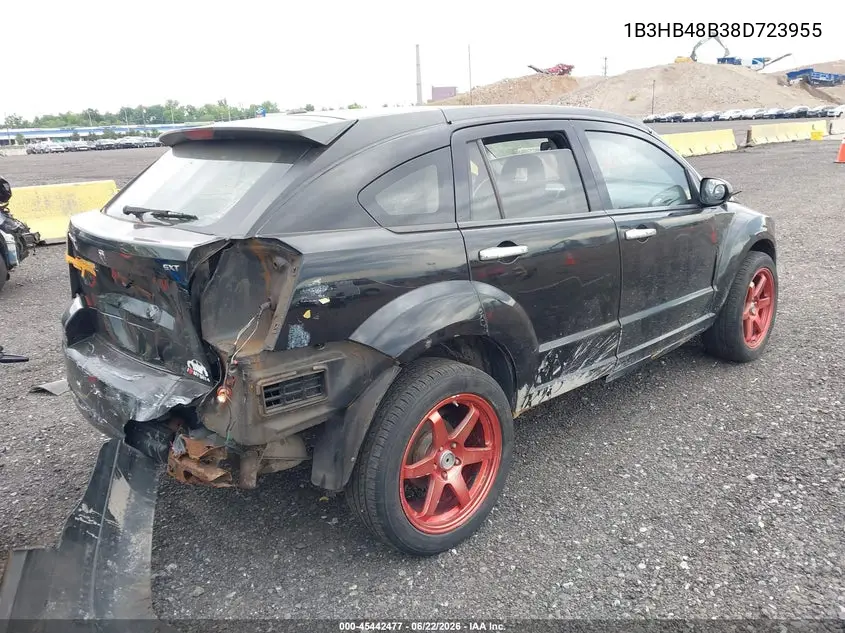 2008 Dodge Caliber Sxt VIN: 1B3HB48B38D723955 Lot: 45442477