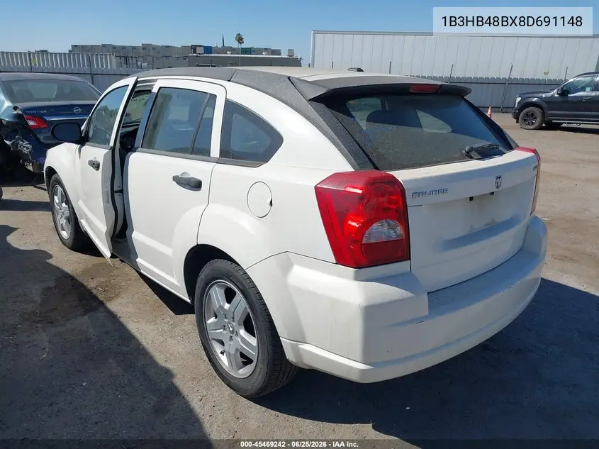 2008 Dodge Caliber Sxt VIN: 1B3HB48BX8D691148 Lot: 45469242
