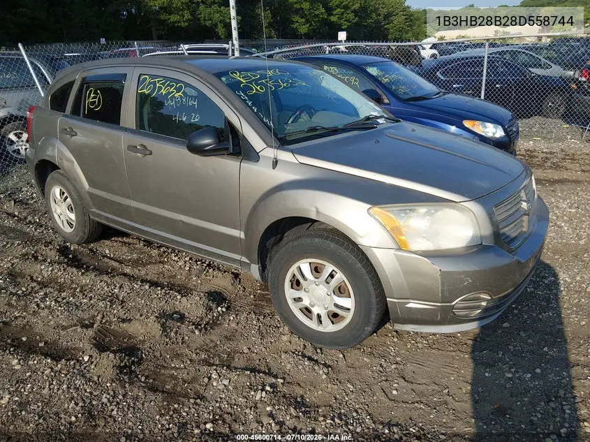 2008 Dodge Caliber Se VIN: 1B3HB28B28D558744 Lot: 45600714