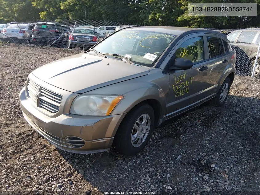 2008 Dodge Caliber Se VIN: 1B3HB28B28D558744 Lot: 45600714
