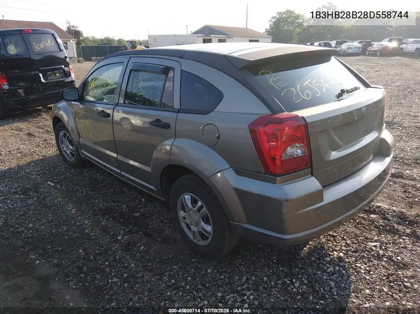 2008 Dodge Caliber Se VIN: 1B3HB28B28D558744 Lot: 45600714