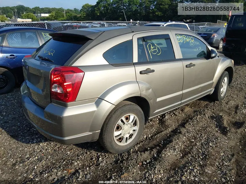2008 Dodge Caliber Se VIN: 1B3HB28B28D558744 Lot: 45600714