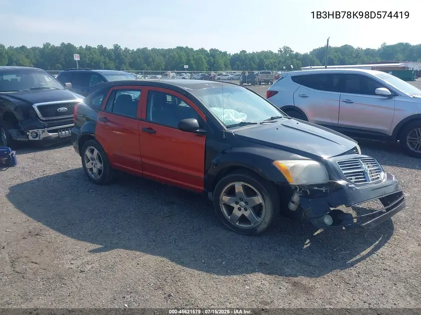 2008 Dodge Caliber R/T VIN: 1B3HB78K98D574419 Lot: 45621579