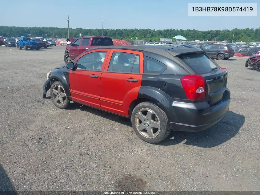 2008 Dodge Caliber R/T VIN: 1B3HB78K98D574419 Lot: 45621579