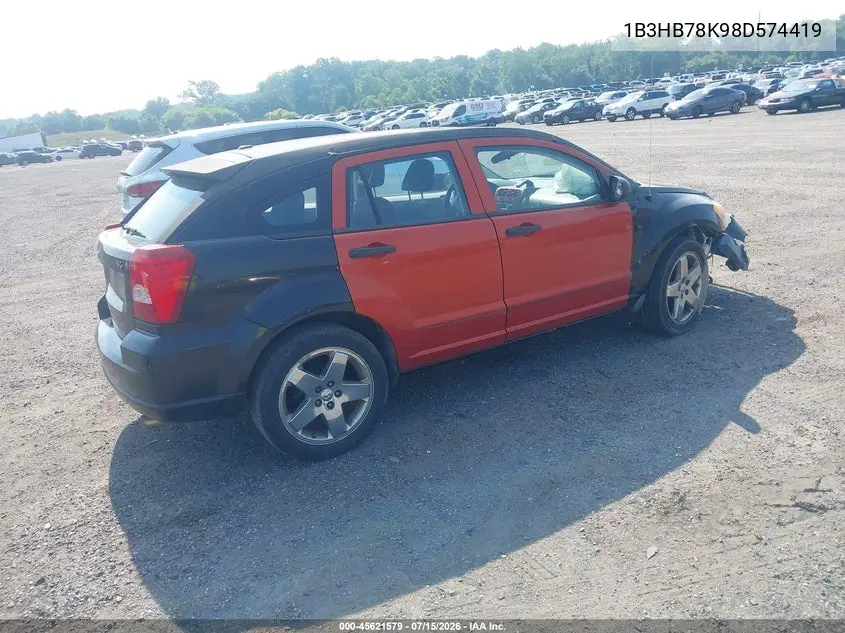 2008 Dodge Caliber R/T VIN: 1B3HB78K98D574419 Lot: 45621579