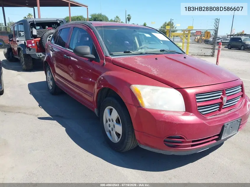 2008 Dodge Caliber Se VIN: 1B3HB28B08D586607 Lot: 45632543