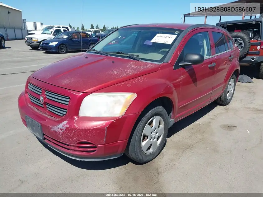 2008 Dodge Caliber Se VIN: 1B3HB28B08D586607 Lot: 45632543
