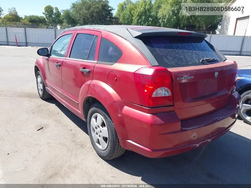 2008 Dodge Caliber Se VIN: 1B3HB28B08D586607 Lot: 45632543