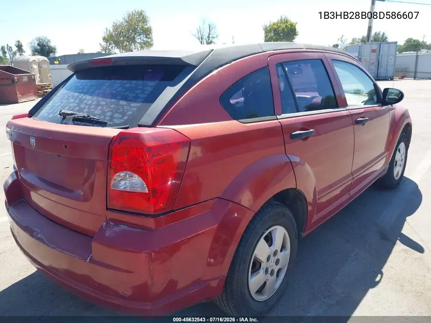 2008 Dodge Caliber Se VIN: 1B3HB28B08D586607 Lot: 45632543