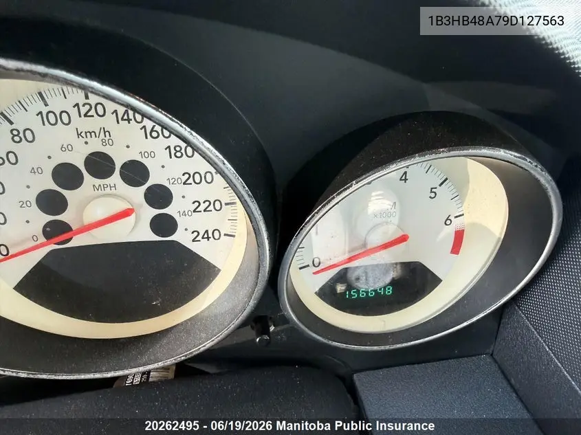 2009 Dodge Caliber Sxt VIN: 1B3HB48A79D127563 Lot: 20262495