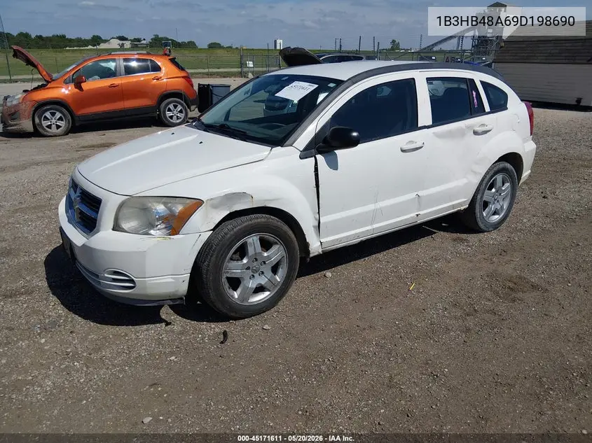2009 Dodge Caliber Sxt VIN: 1B3HB48A69D198690 Lot: 45171611