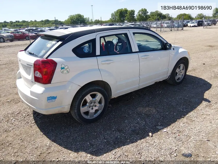 2009 Dodge Caliber Sxt VIN: 1B3HB48A69D198690 Lot: 45171611