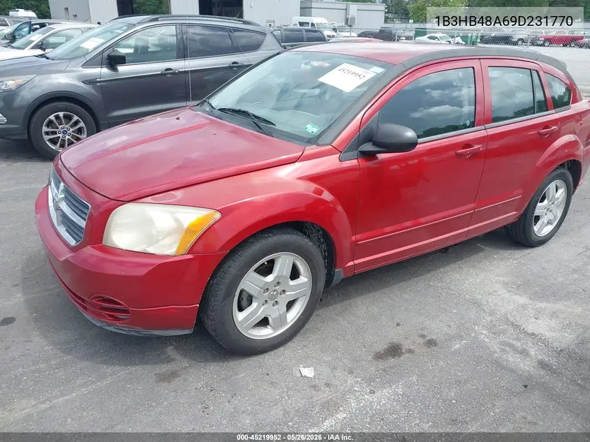 2009 Dodge Caliber Sxt VIN: 1B3HB48A69D231770 Lot: 45219952