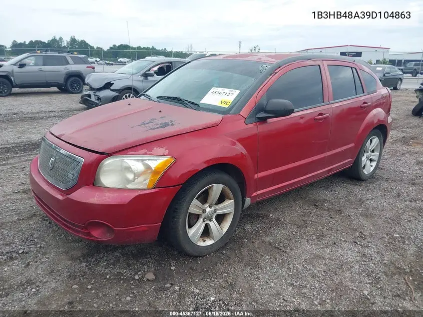 2009 Dodge Caliber Sxt VIN: 1B3HB48A39D104863 Lot: 45367127