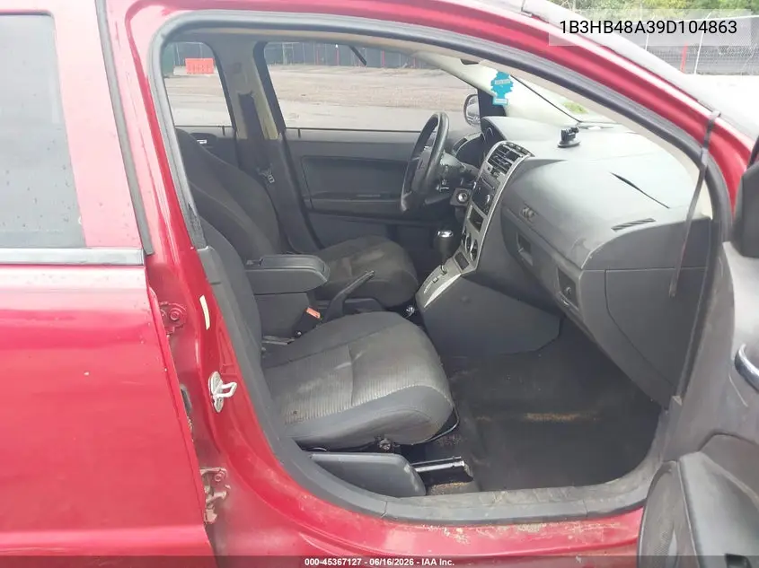 2009 Dodge Caliber Sxt VIN: 1B3HB48A39D104863 Lot: 45367127