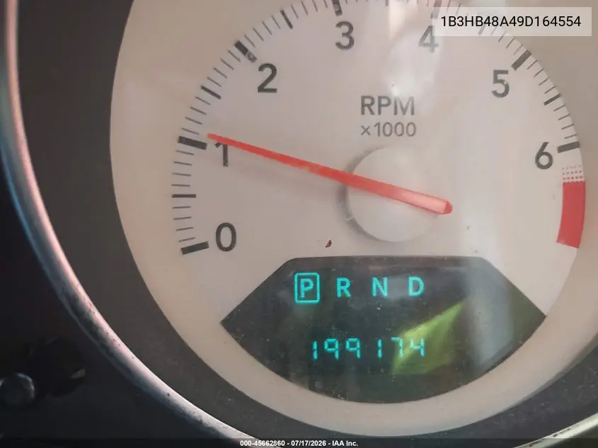 2009 Dodge Caliber Sxt VIN: 1B3HB48A49D164554 Lot: 45662860