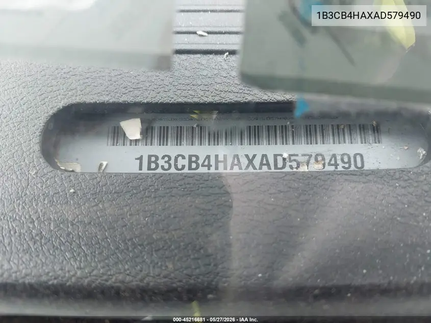 2010 Dodge Caliber Sxt VIN: 1B3CB4HAXAD579490 Lot: 45216681