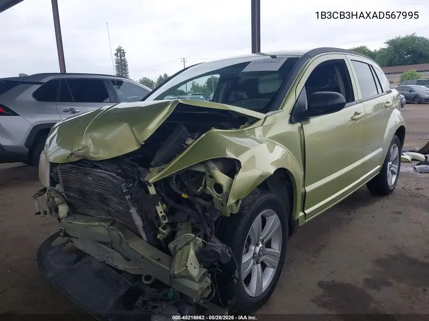 2010 Dodge Caliber Mainstreet VIN: 1B3CB3HAXAD567995 Lot: 45216862