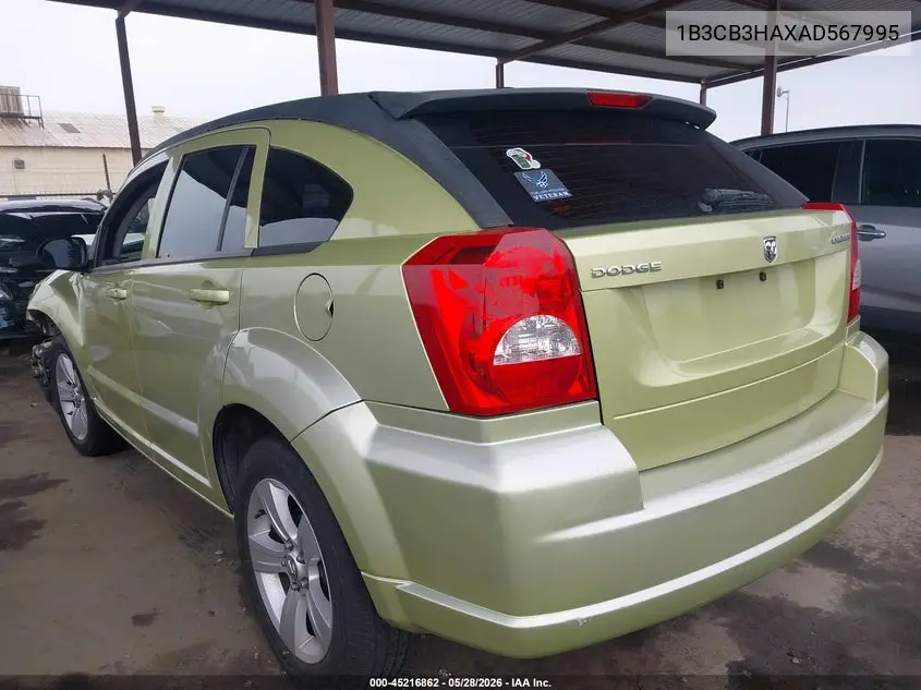 2010 Dodge Caliber Mainstreet VIN: 1B3CB3HAXAD567995 Lot: 45216862