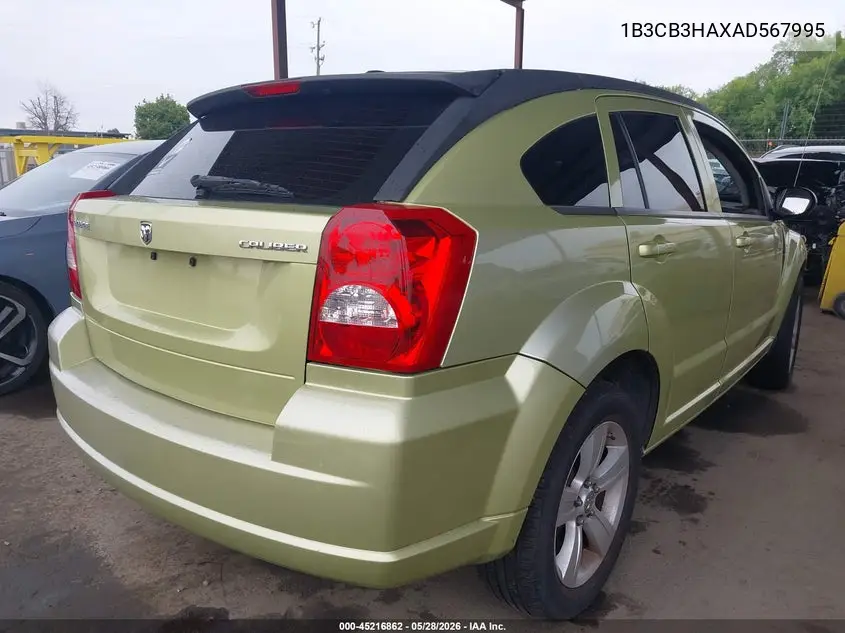 2010 Dodge Caliber Mainstreet VIN: 1B3CB3HAXAD567995 Lot: 45216862