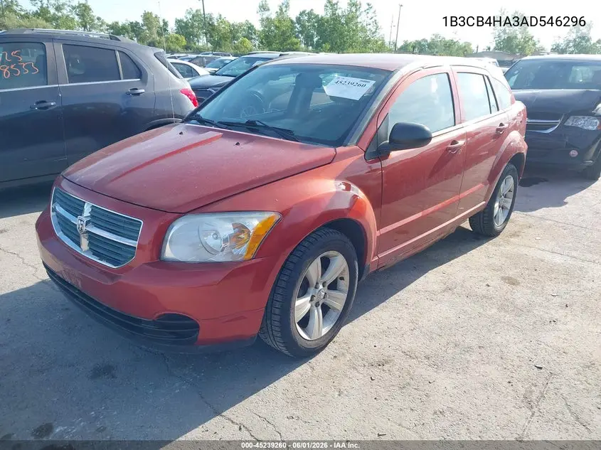2010 Dodge Caliber Sxt VIN: 1B3CB4HA3AD546296 Lot: 45239260