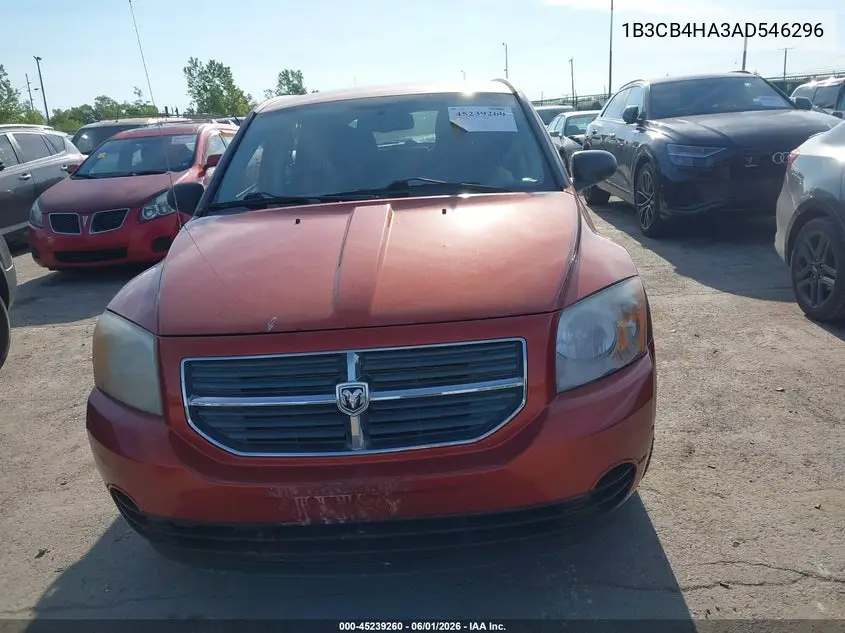 2010 Dodge Caliber Sxt VIN: 1B3CB4HA3AD546296 Lot: 45239260