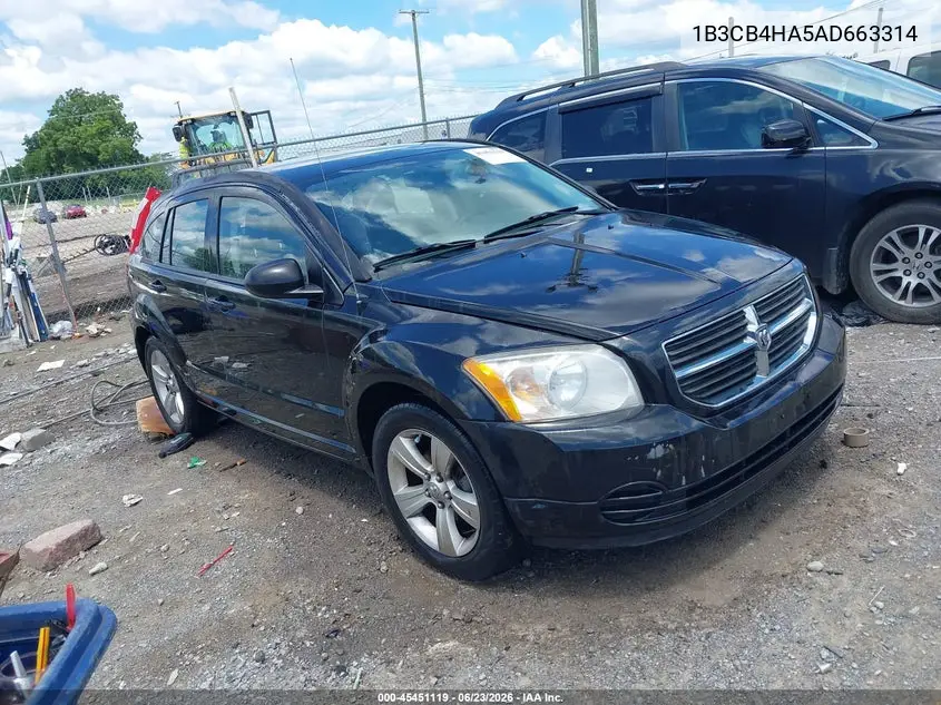2010 Dodge Caliber Sxt VIN: 1B3CB4HA5AD663314 Lot: 45451119