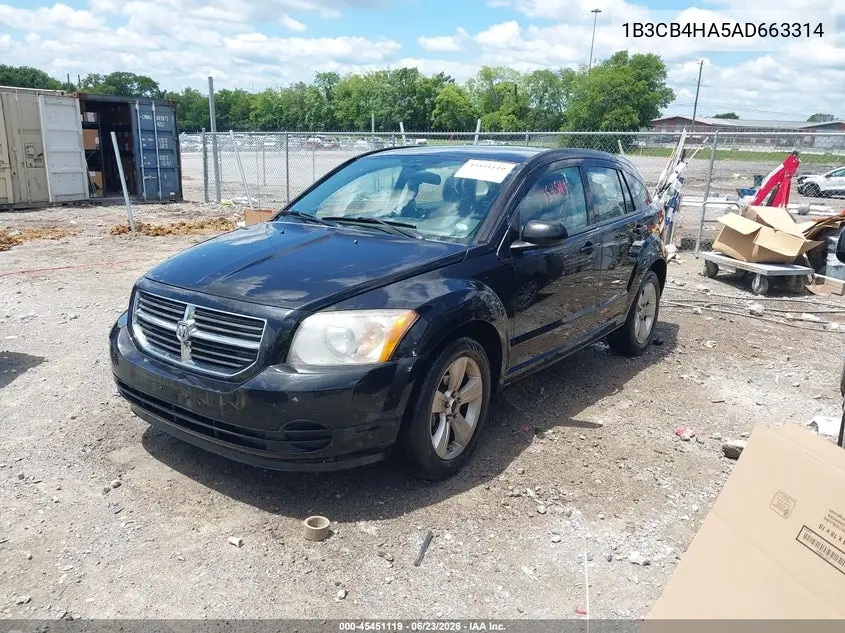 2010 Dodge Caliber Sxt VIN: 1B3CB4HA5AD663314 Lot: 45451119