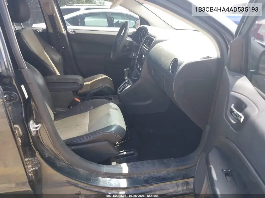 2010 Dodge Caliber Sxt VIN: 1B3CB4HA4AD535193 Lot: 45486595