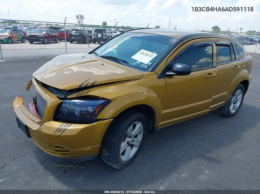 2010 Dodge Caliber Sxt VIN: 1B3CB4HA6AD591118 Lot: 45638213